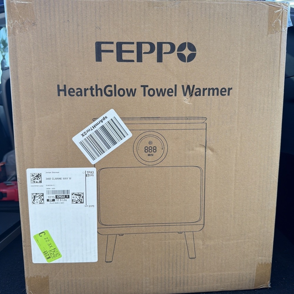 Towel Warmer, 23L Large Luxury Towel Warmers for Bathroom with 3D Flame Screen